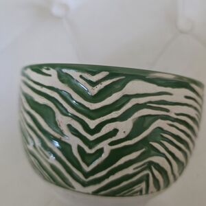 Opalhouse Green and Cream Ceramic Bowl